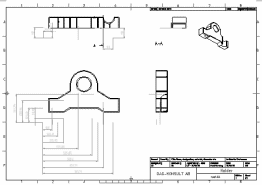 3-D model with drawing. Animated.